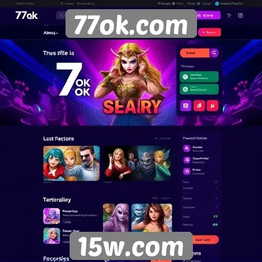 Explorando a interface do usuário em 77ok.com